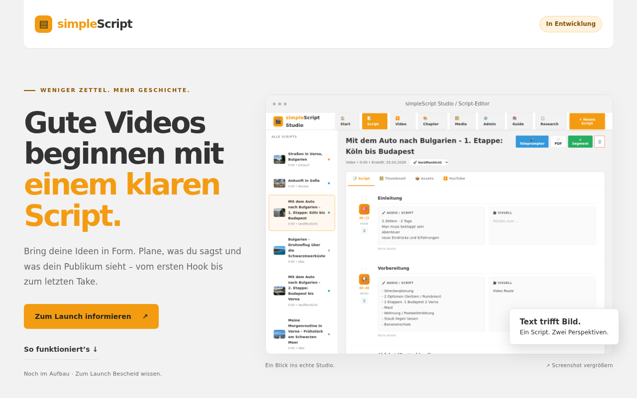 simpleScript Studio Screenshot